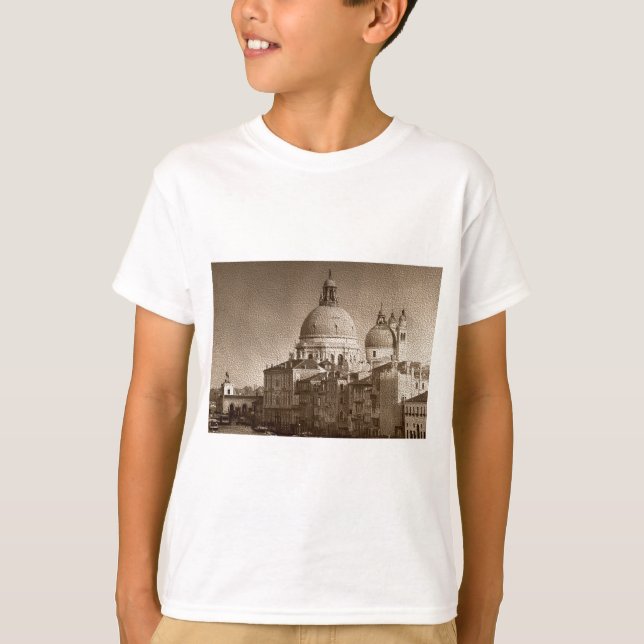 Camiseta Efecto de papel Sepia Gran Canal de Venecia (Anverso)