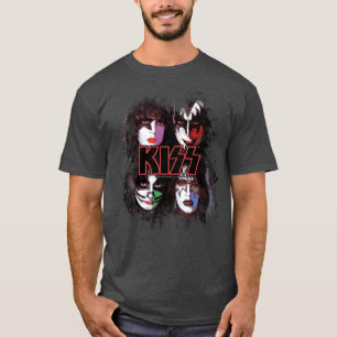 Camiseta Efecto de pincel de caras de todos los miembros de