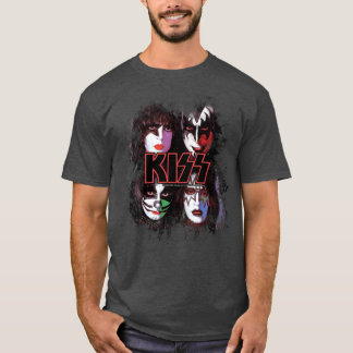 Camiseta Efecto de pincel de caras de todos los miembros de