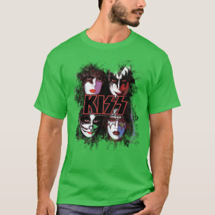 Camiseta efecto de pincel en las caras de todos los miembro