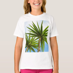 Camiseta Efecto de pintura de hojas de palma de yuca tropic