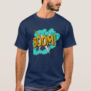 Camiseta Efecto de sonido de cómic Boom Acción Burbuja retr