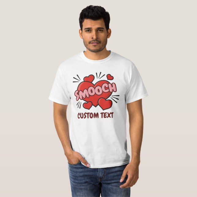 Camiseta Efecto de sonido de historieta de besación (Anverso completo)