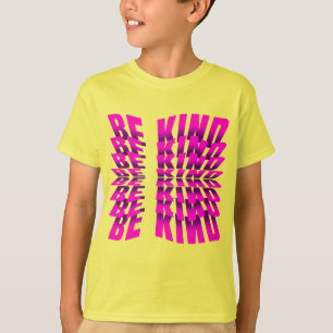 CAMISETA EFECTO DE TEXTO SE AMABLE TIPOGRAFÍA ROSA
