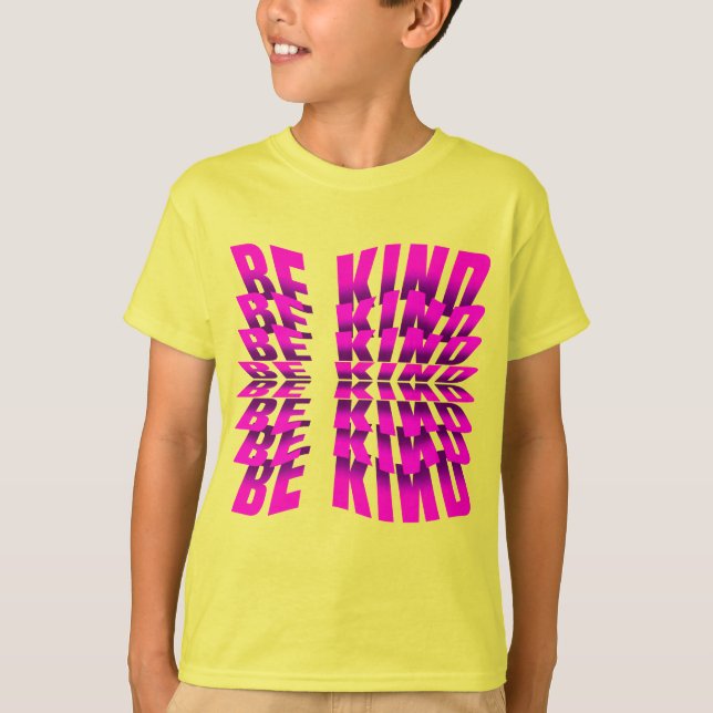 CAMISETA EFECTO DE TEXTO SE AMABLE TIPOGRAFÍA ROSA (Anverso)