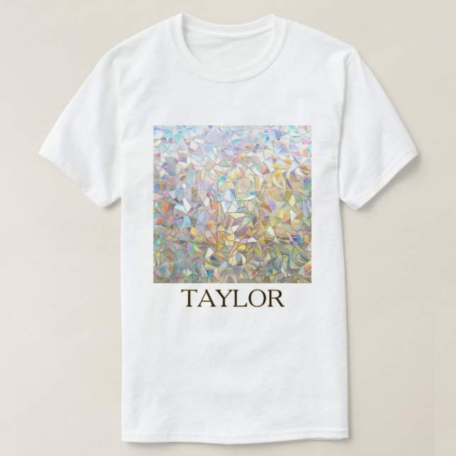 Camiseta Efecto de vidrio emplomado prismático - Arcoíris p (Diseño del anverso)
