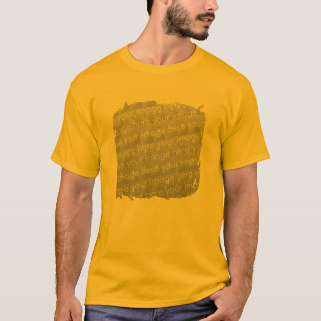 Camiseta Efecto del diseño de la frontera de la franja (Anverso)