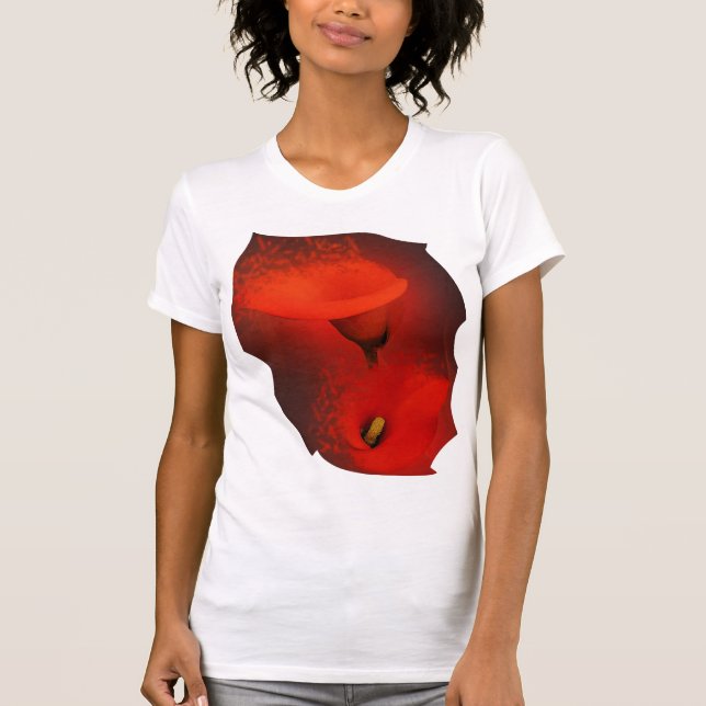 Camiseta Efecto dispersión roja de Calla Lily Vivid (Anverso)