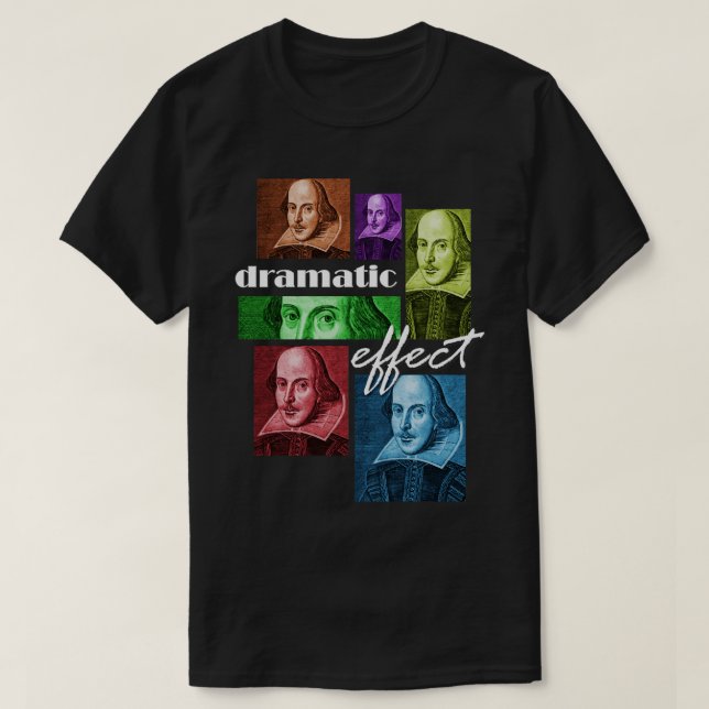 Camiseta Efecto dramático William Shakespeare (Diseño del anverso)