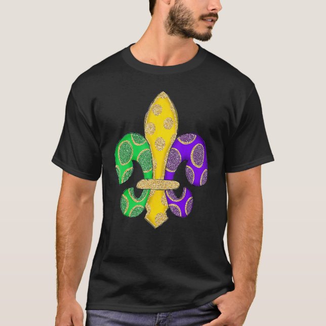Camiseta Efecto Fleur De Lis Mardi Gras (Anverso)