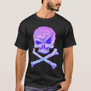 Camiseta Efecto Glitch del estilo estético de la onda del v