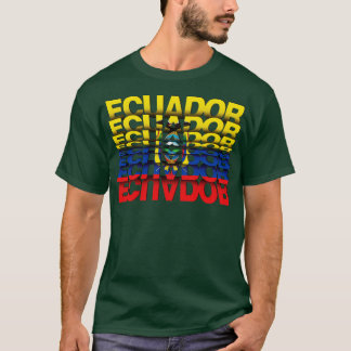 Camiseta Efecto hilo de texto de la bandera de Ecuador