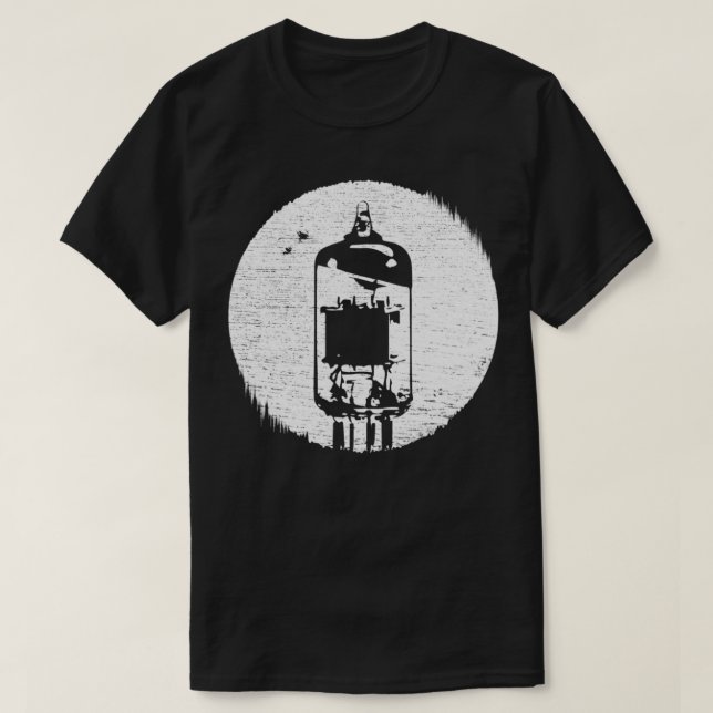 Camiseta Efecto perturbado Tubo de vacío retro  (Diseño del anverso)