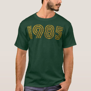 Camiseta Efecto Purpurina de Año de Nacimiento 1985