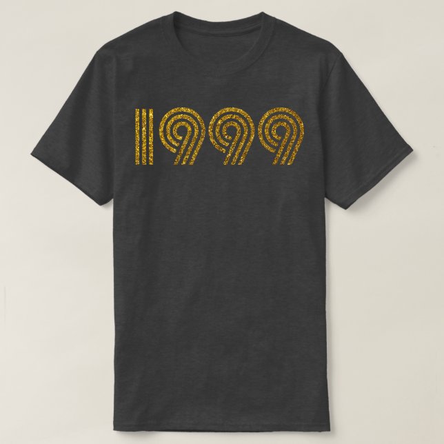 Camiseta Efecto Purpurina de Año de Nacimiento 1999 (Diseño del anverso)