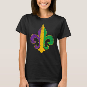 Camiseta Efecto Purpurina Fleur De Lis Mardi Gras 4