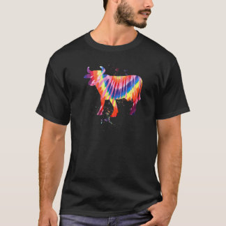 Camiseta Efecto Retro de Teñido de Vaca Genial
