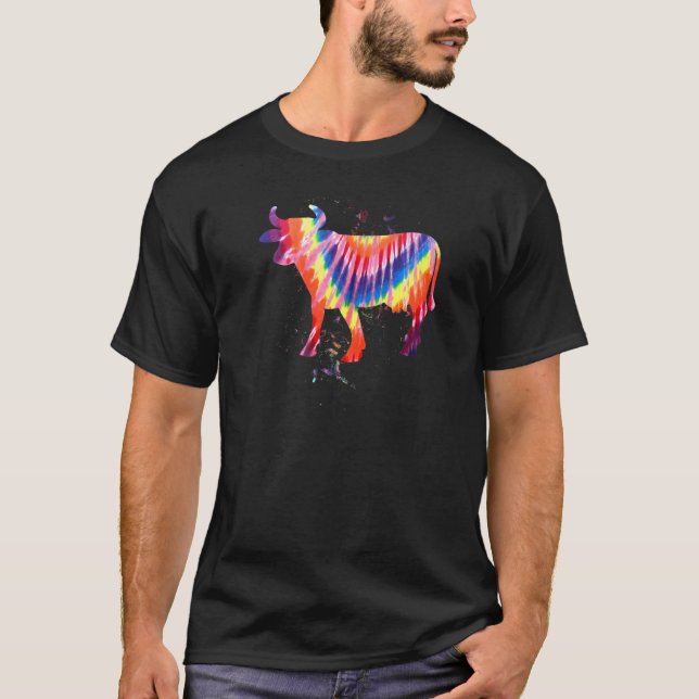 Camiseta Efecto Retro de Teñido de Vaca Genial (Anverso)
