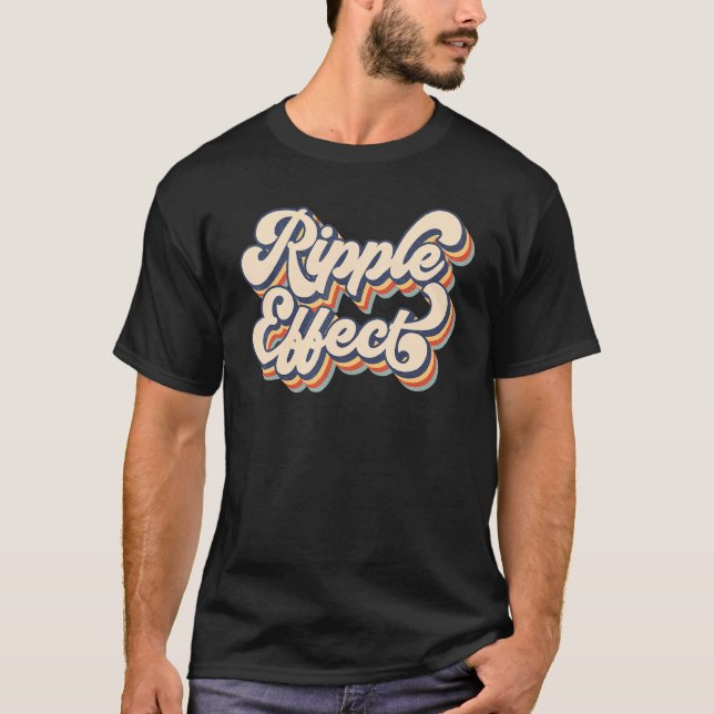 Camiseta Efecto Ripple Tipografía Retro Sunset Ripple Eff (Anverso)