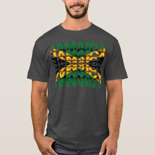 Camiseta Efecto Voltear texto de la bandera de Jamaica