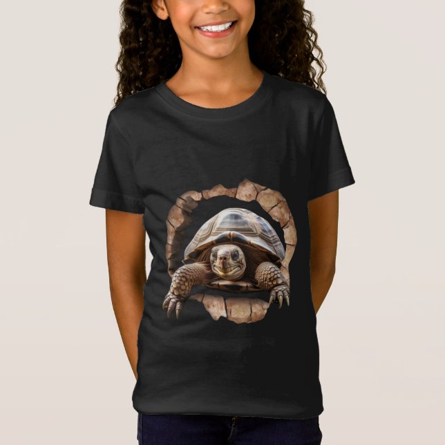 Camiseta Efectos De Animación De Tortuga Cuta. (Anverso)
