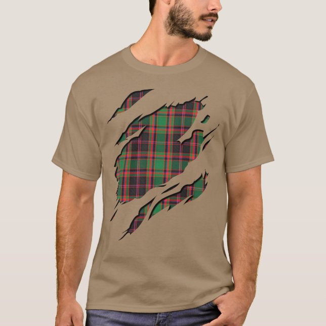 Camiseta Efectos de la tela escocesa de tartán de la caza (Anverso)