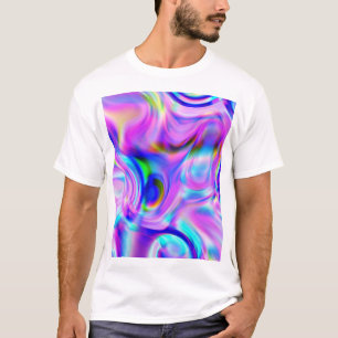 Camiseta Efectos digitales: patrón abstracto multicolor.