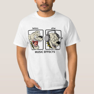 Camiseta Efectos divertidos de la música del perro