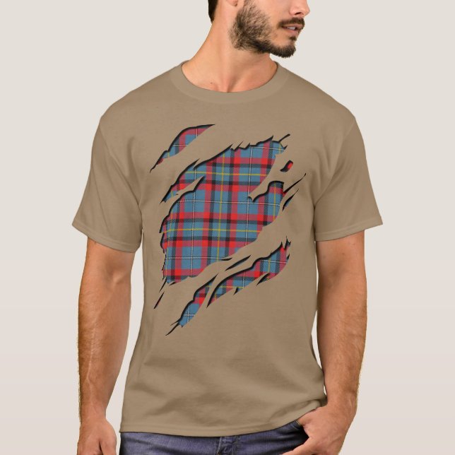 Camiseta Efectos irlandeses de la tela escocesa de tartán (Anverso)