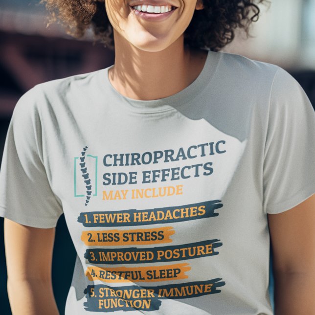 Camiseta Efectos Secundarios Quiroprácticos Divertido Chiro (Chiropractic Side Effects Funny Chiropractor Swag T-Shirt)