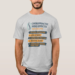 Camiseta Efectos Secundarios Quiroprácticos Divertidos