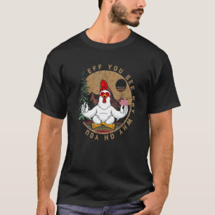 Camiseta Eff Ves A Kay Por Qué Oh Vintage Chicken Retro D