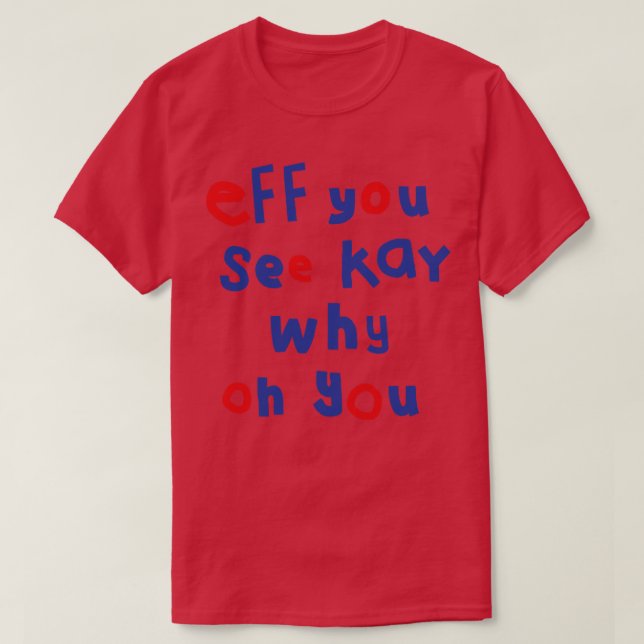 Camiseta Eff, ves la tipografía de Kay (Diseño del anverso)