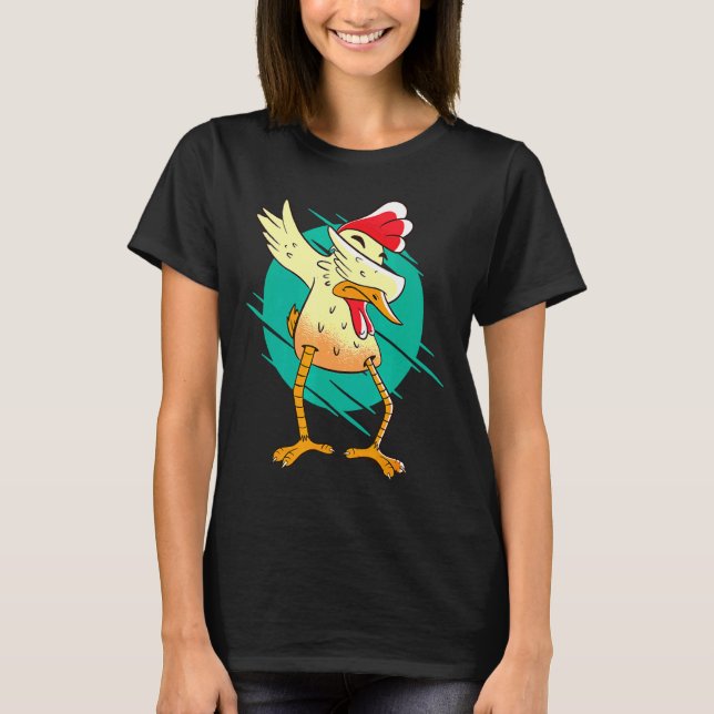 Camiseta Egg Chicken Dabbing Dab   (Anverso)