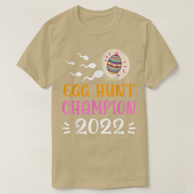 Camiseta Egg Hunt Champion 2022 Easter Pregnancy Announceme (Diseño del anverso)
