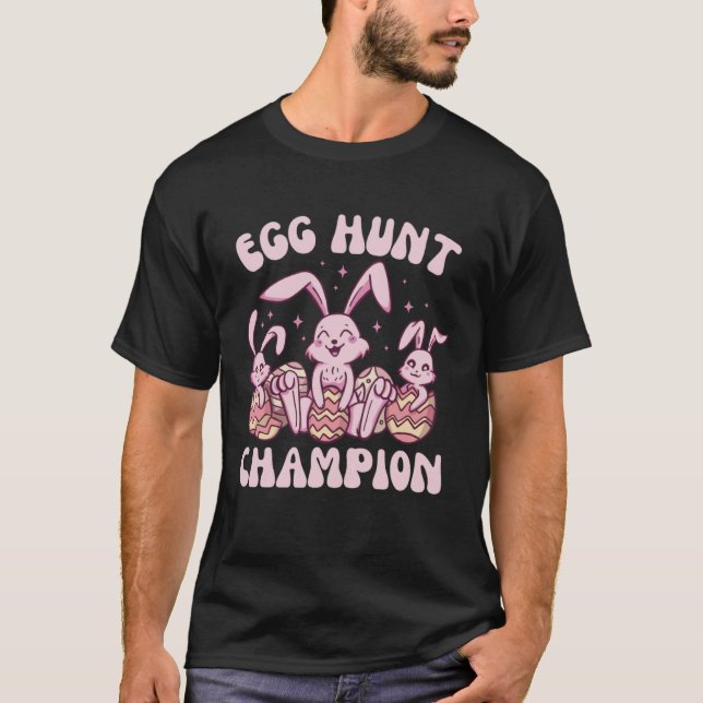 Camiseta Egg Hunt Champion  Cute Easter Egg for Boys Girls  (Anverso)