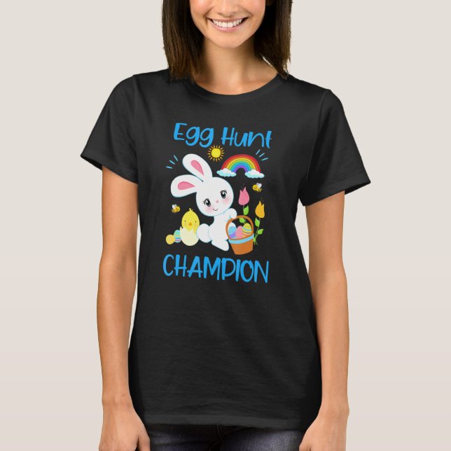 Camiseta EGG HUNT CHAMPION Premio Conejito de Pascua Niño l (Anverso)