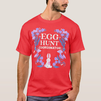 Camiseta Egg Hunt Coordinator Cute Floral Happy Easter Bunn