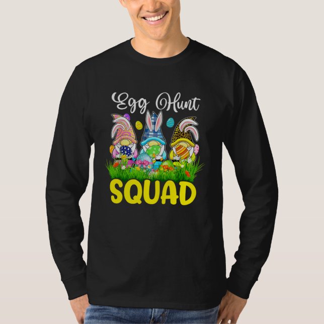 Camiseta Egg Hunt Squad Gnomes Easter Day Bunny Ears Easter (Anverso)