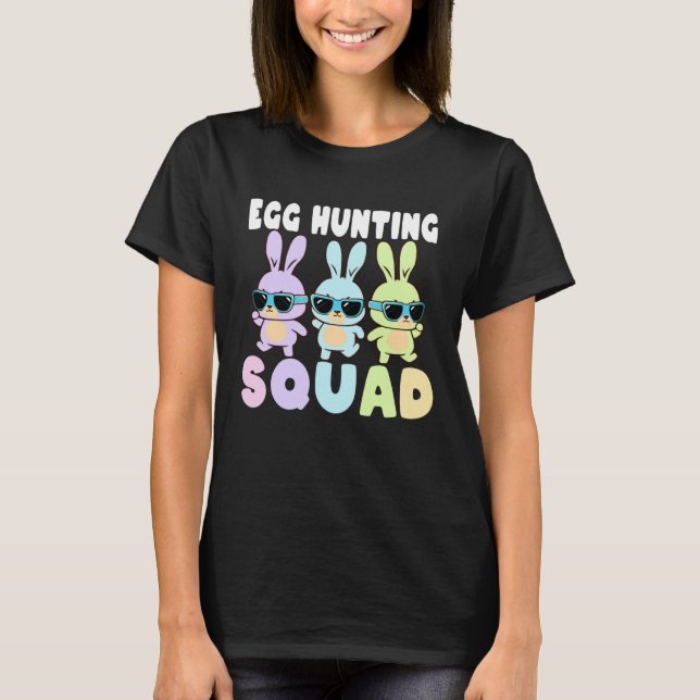 Camiseta Egg Hunting Squad  Easter Bunnies Egg Hunt (Anverso)