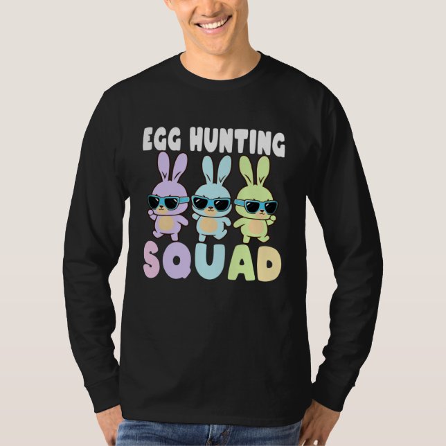 Camiseta Egg Hunting Squad  Easter Bunnies Egg Hunt (Anverso)