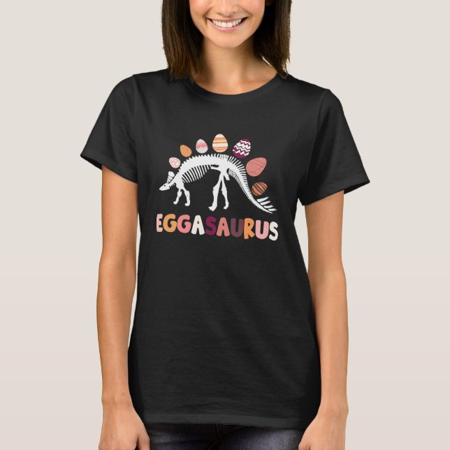 Camiseta Eggasaurus Stegosaurus Dinosaur Happy Easter (Anverso)