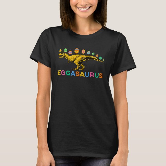 Camiseta Eggasaurus Stegosaurus Easter Egg Dinosaur Happy E (Anverso)