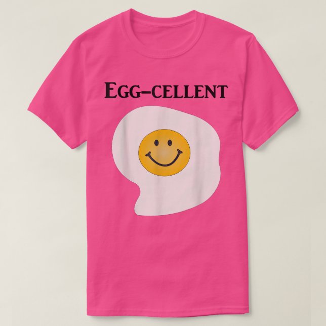 Camiseta Eggcellent Ecellent Funny Food Chiste Pun  (Diseño del anverso)