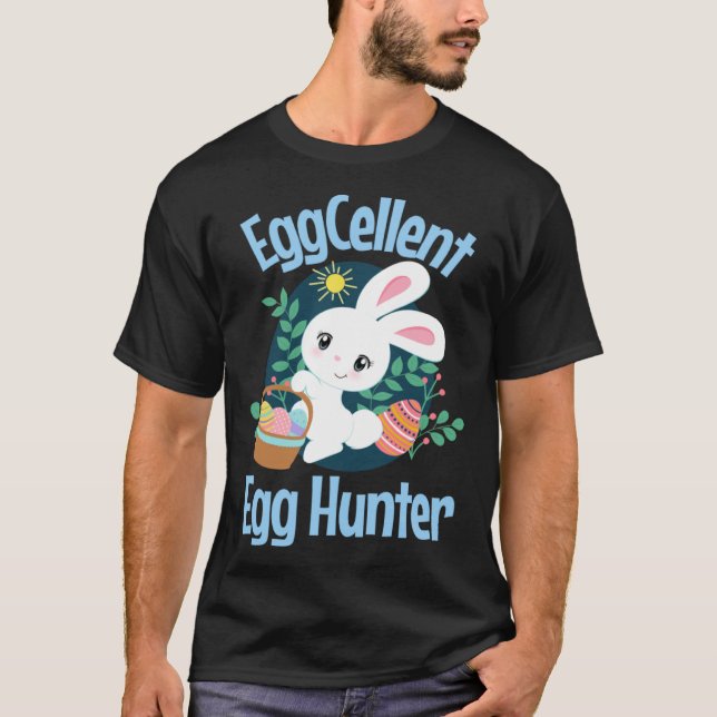 Camiseta Eggcellent Egg Hunter Cute Easter Bunny Quote Sayi (Anverso)