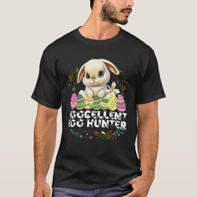 Camiseta Eggcellent Egg Hunter Easter Bunny Cute Rabbit Bun (Anverso)