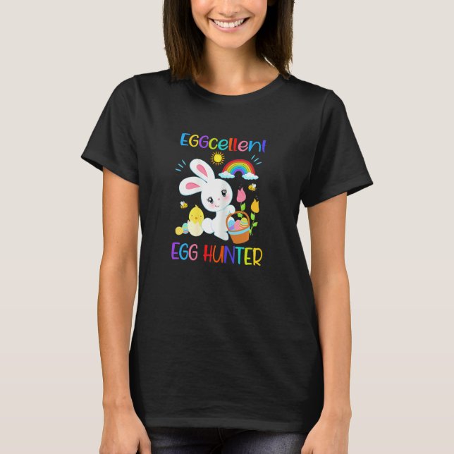 Camiseta Eggcellent Egter Hunter Easter Bunny Pun Christian (Anverso)