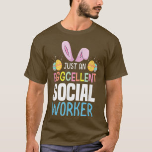 Camiseta Eggcellent Social Worker Easter Egny Bunny Ears