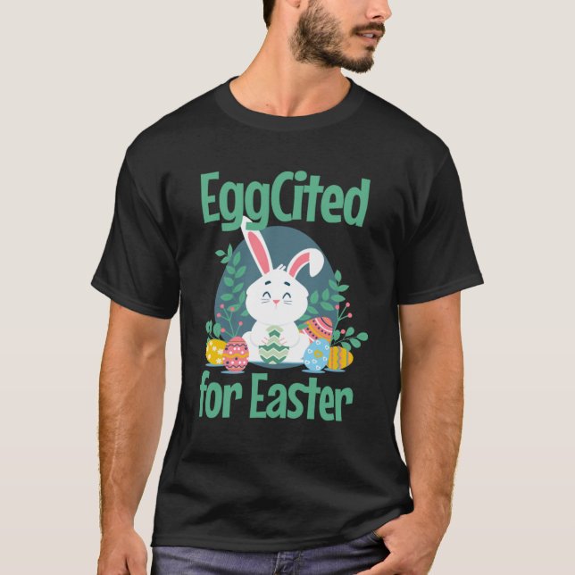 Camiseta Eggiting For Easter Pun Cute Easter Bunny Christi (Anverso)