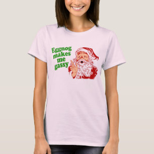 Camiseta Eggnog hace Santa Fart